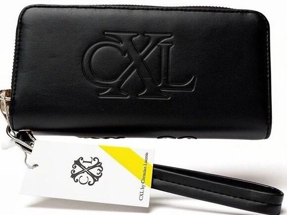 Christian Lacroix Handbags - CXL by Christian Lacroix Black Faux Leather Zip Wristlet Wallet‎ New w/ Tags